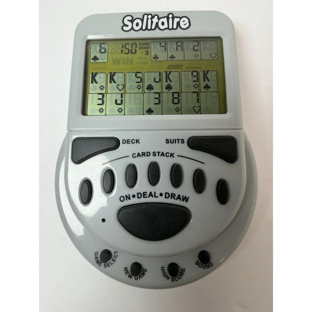 Big Mega Screen Solitaire Classic Electronic Handheld Game Tested Works